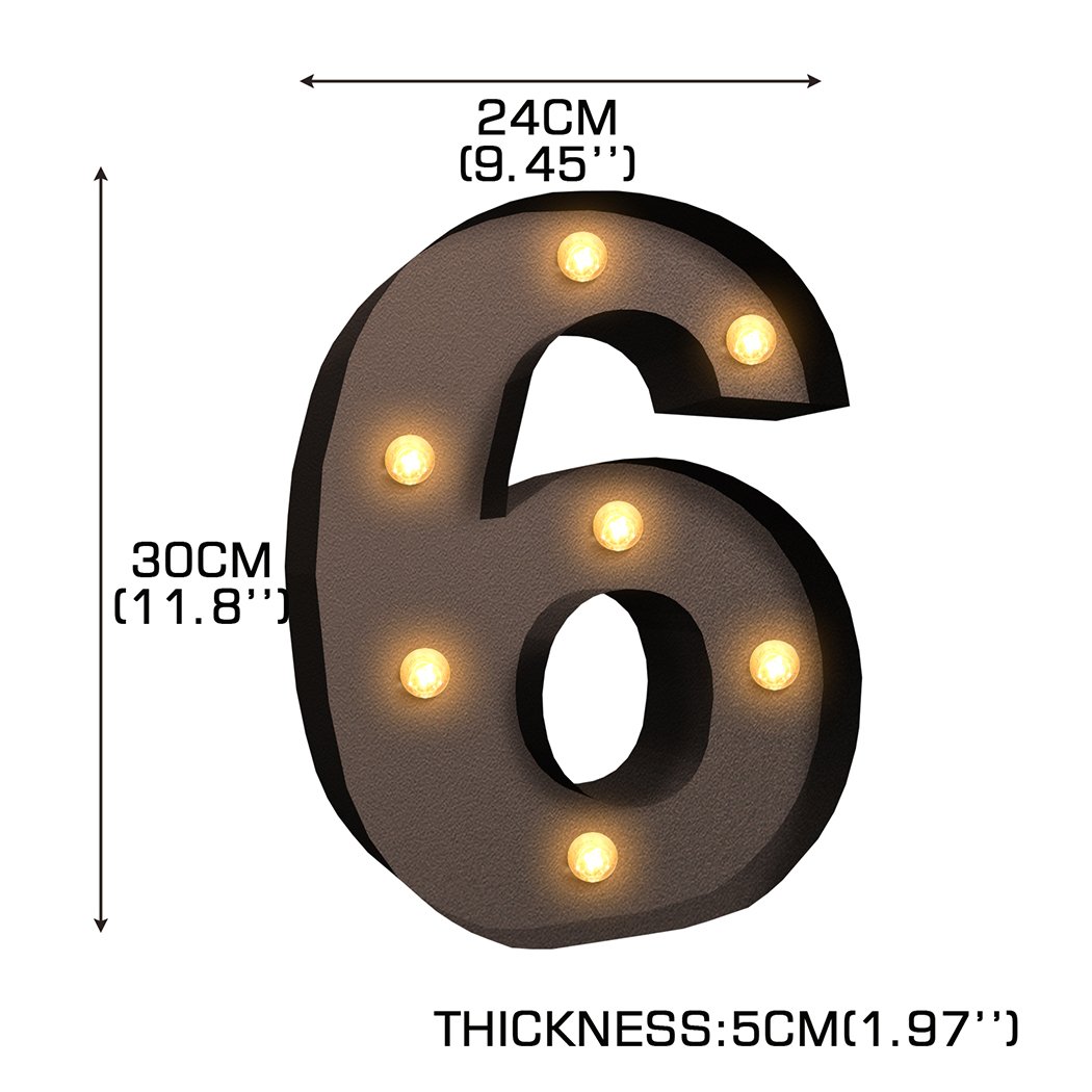 LED Metal Number Lights displayed in a festive setting, showcasing their warm glow and personalized message options for events.