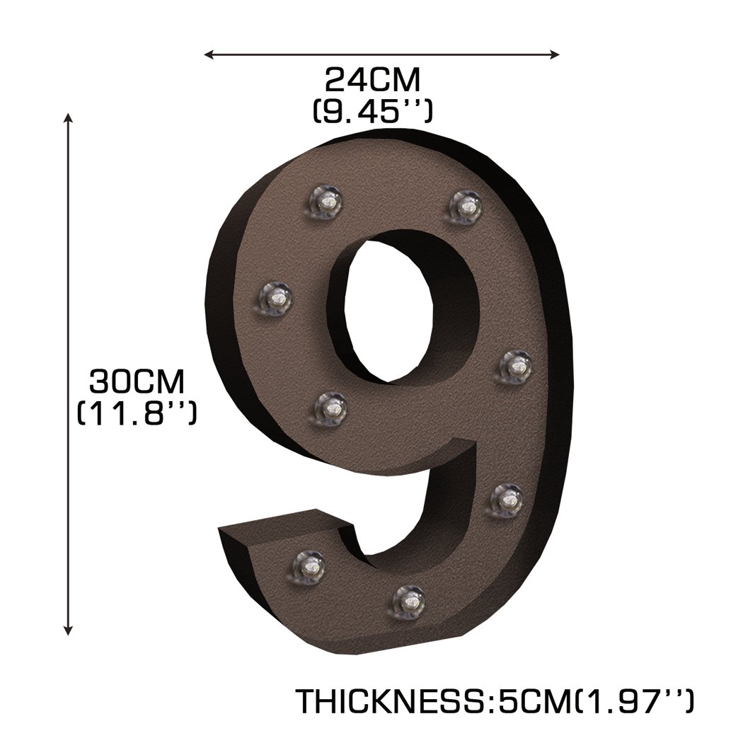 LED Metal Number Lights displayed in a festive setting, showcasing their warm glow and customizable design for events.