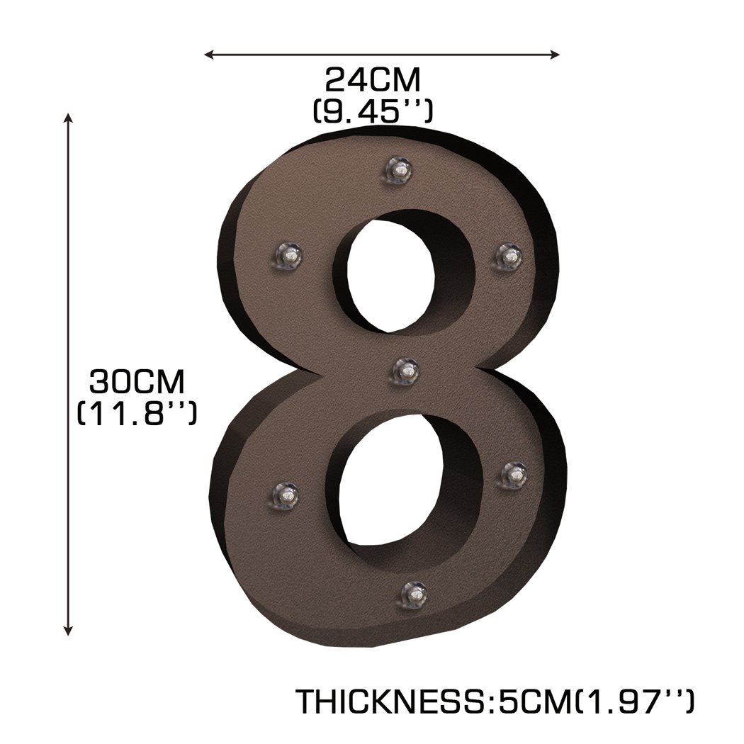 LED Metal Number Lights displayed in a festive setting, showcasing their warm glow and stylish design, perfect for events and parties.