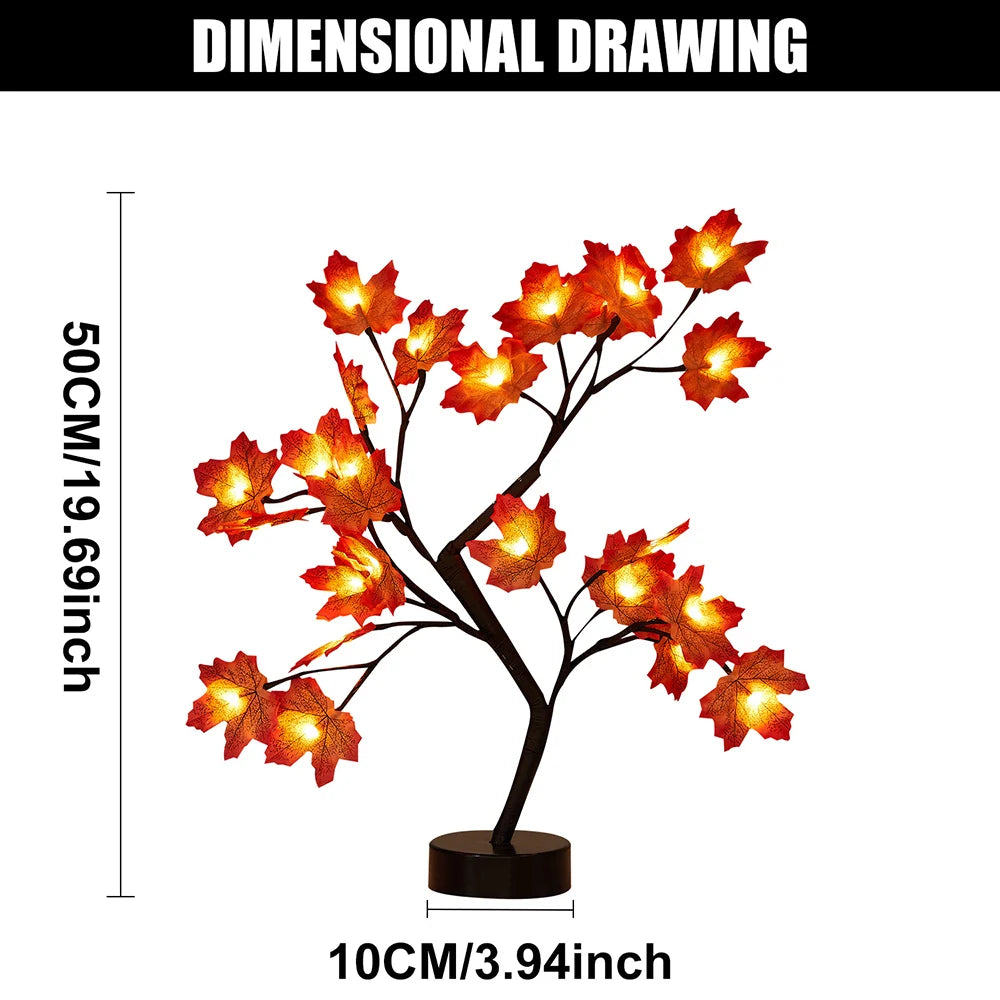 LED Table Lamp designed as a rose flower tree with warm white lights, showcasing a unique bonsai style for home decor.