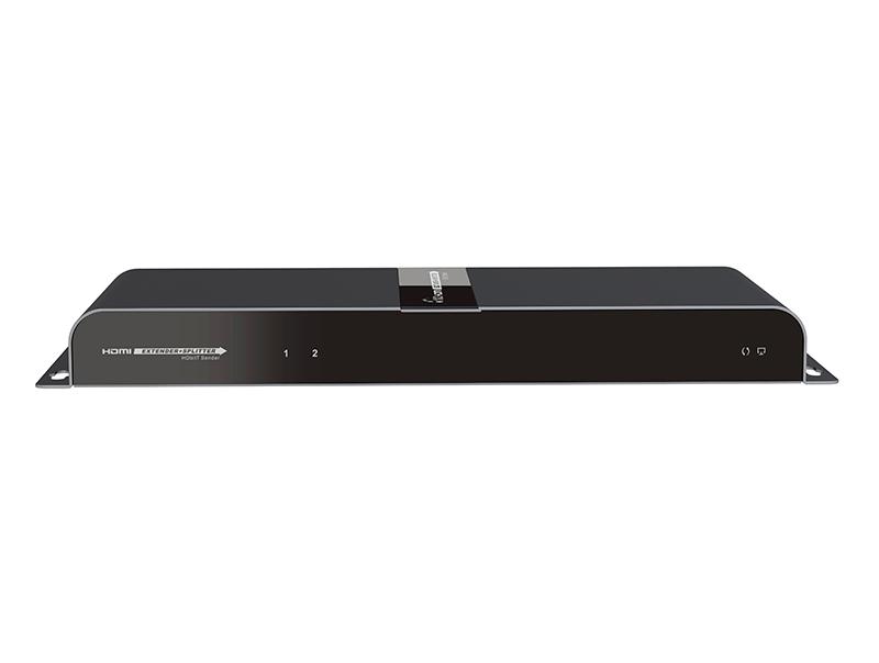 Lenkeng HDMI Splitter 1080P HDbitT with two output ports and network cable connection, designed for extending HDMI signals.