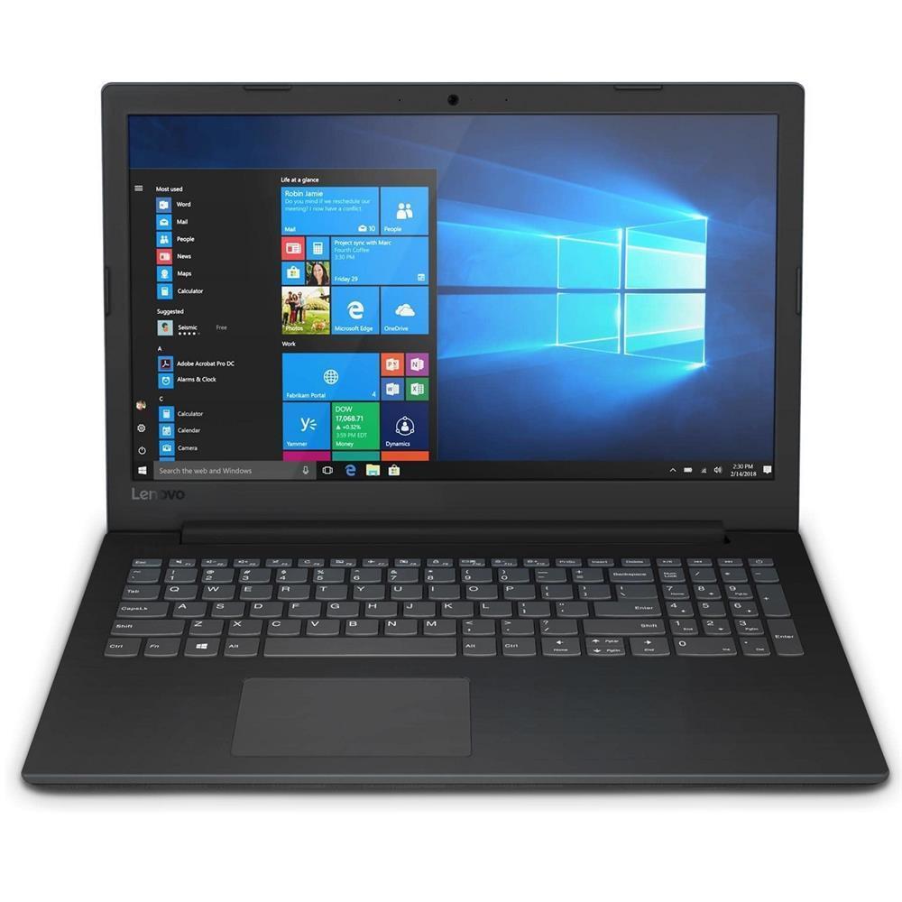 LENOVO IdeaPad V145 laptop with 15.6-inch display, AMD A4-9125 processor, and sleek black design.