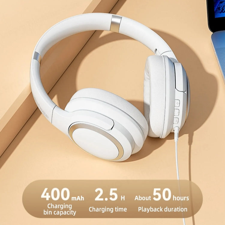 Lenovo TH40 Head-mounted Active Noise Reduction Bluetooth Headphone with sleek design and comfortable ear cushions.