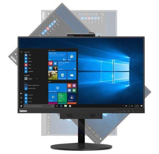 Lenovo ThinkCentre Tiny-in-One G3 23.8-inch IPS FHD LED monitor with adjustable stand and integrated camera.