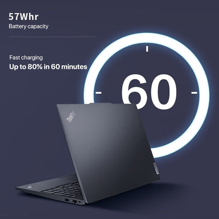 Lenovo ThinkPad E16-B2CD 16 inch laptop showcasing its sleek design and vibrant display.