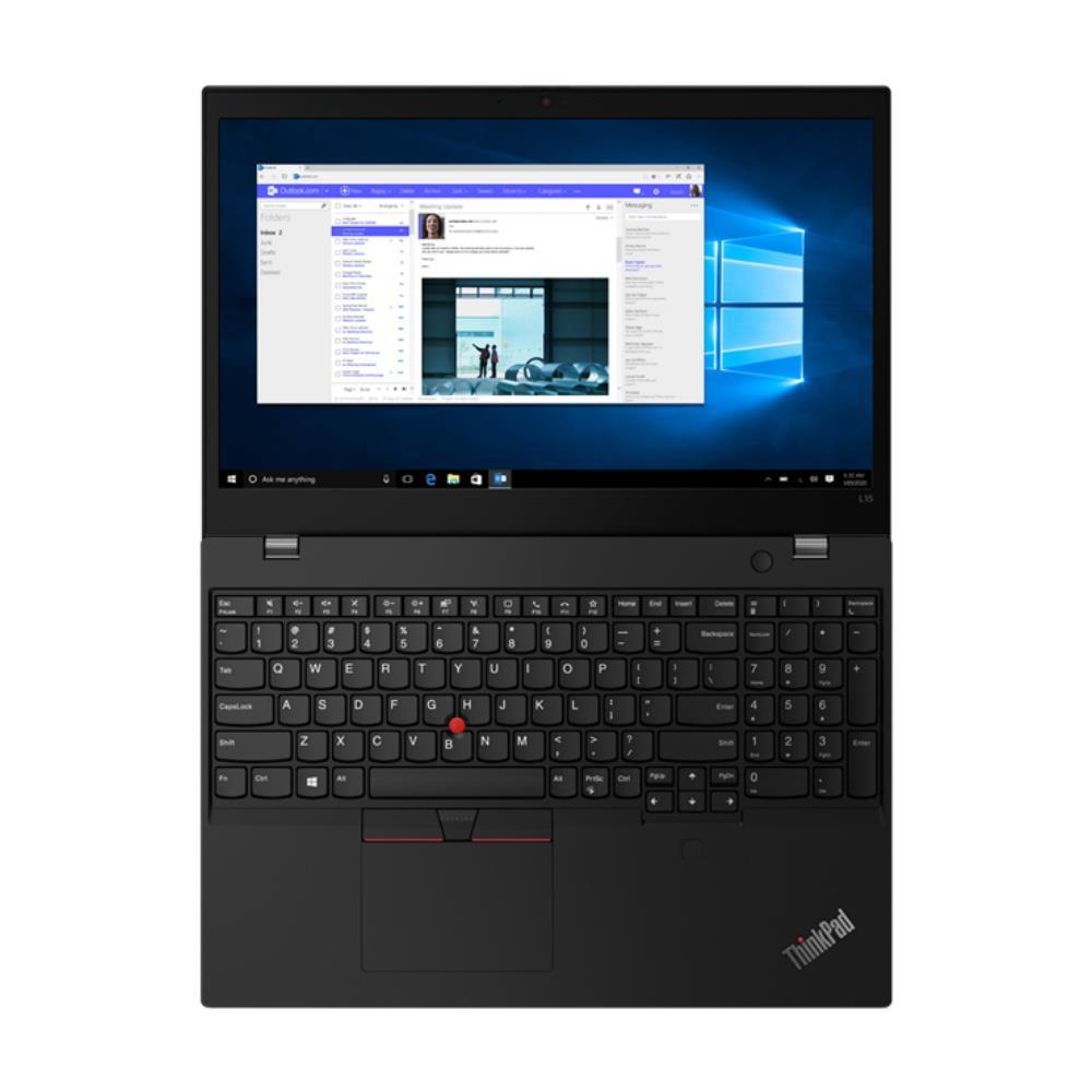 LENOVO ThinkPad L15 laptop with a 15.6' FHD display, Intel i7 processor, and sleek black design.