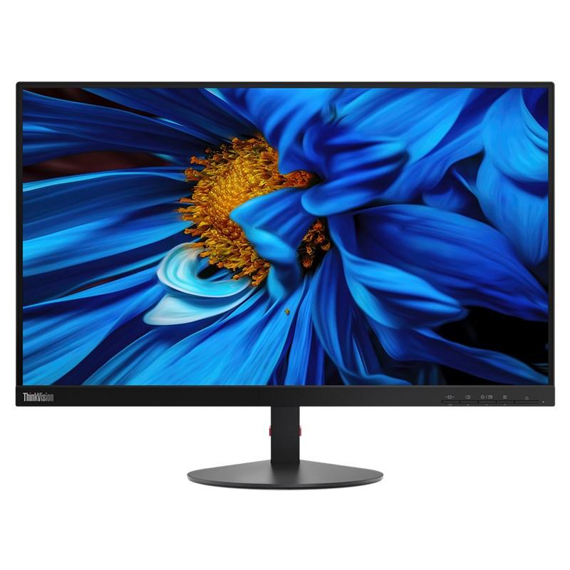 LENOVO ThinkVision 24e-10 23.8' FHD VA LED Monitor showcasing its sleek design and adjustable stand.
