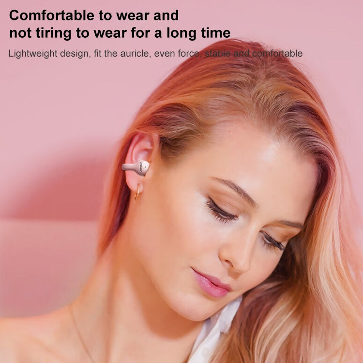 Lenovo XT61 Bluetooth 5.3 Ear Clip Type Wireless Earphone showcasing its ergonomic design and sleek finish.