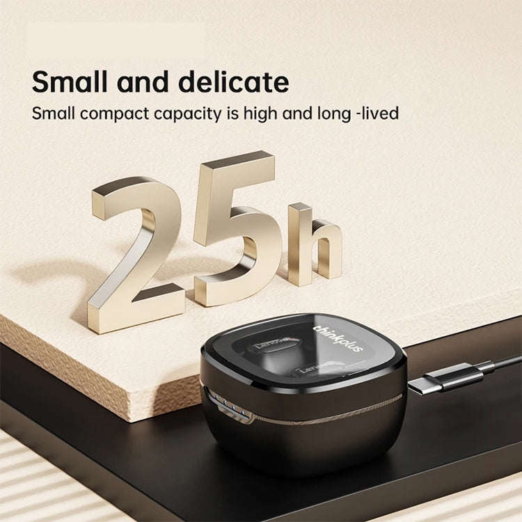 Lenovo XT62 Bluetooth 5.3 In-Ear Noise Reduction Wireless Bluetooth earbuds in a compact charging case, showcasing their sleek design and portability.