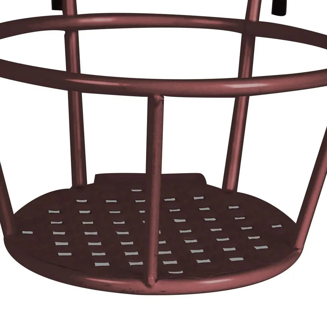 Levede Flower Holder Plant Stand showcasing a bronze steel frame with double hooks, designed for hanging pots in a garden setting.