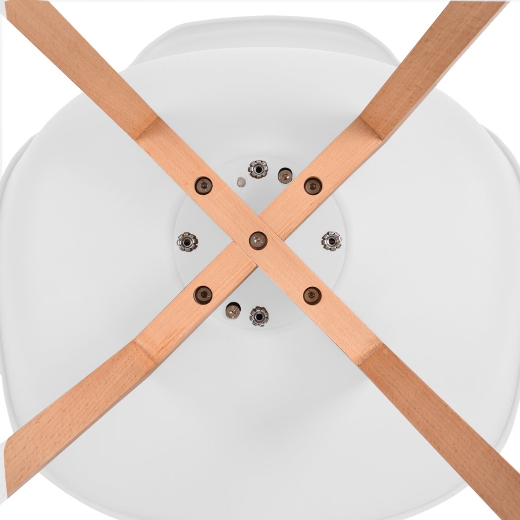 Levede 2x Retro Replica PU Leather Dining Chairs in white with wooden legs, showcasing minimalist design and premium quality.