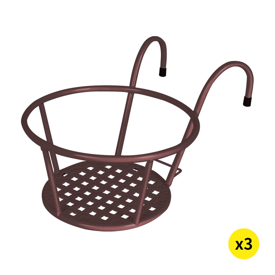 Levede 3x Plant Stand featuring a durable steel frame with double hooks for hanging pots, ideal for indoor and outdoor use.