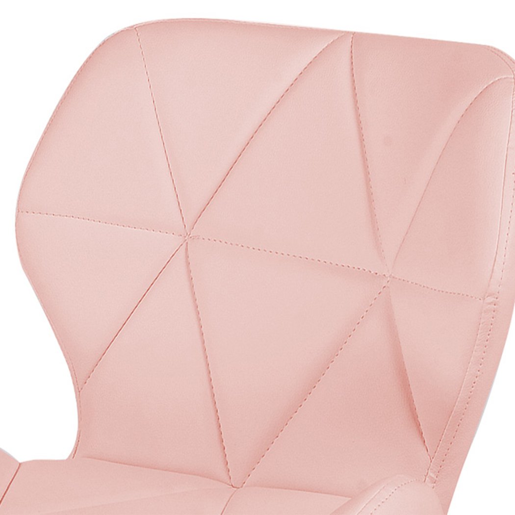 Levede 4x Retro Replica PU Leather Dining Chair set in pink with beech wooden legs, showcasing elegant design and comfort.