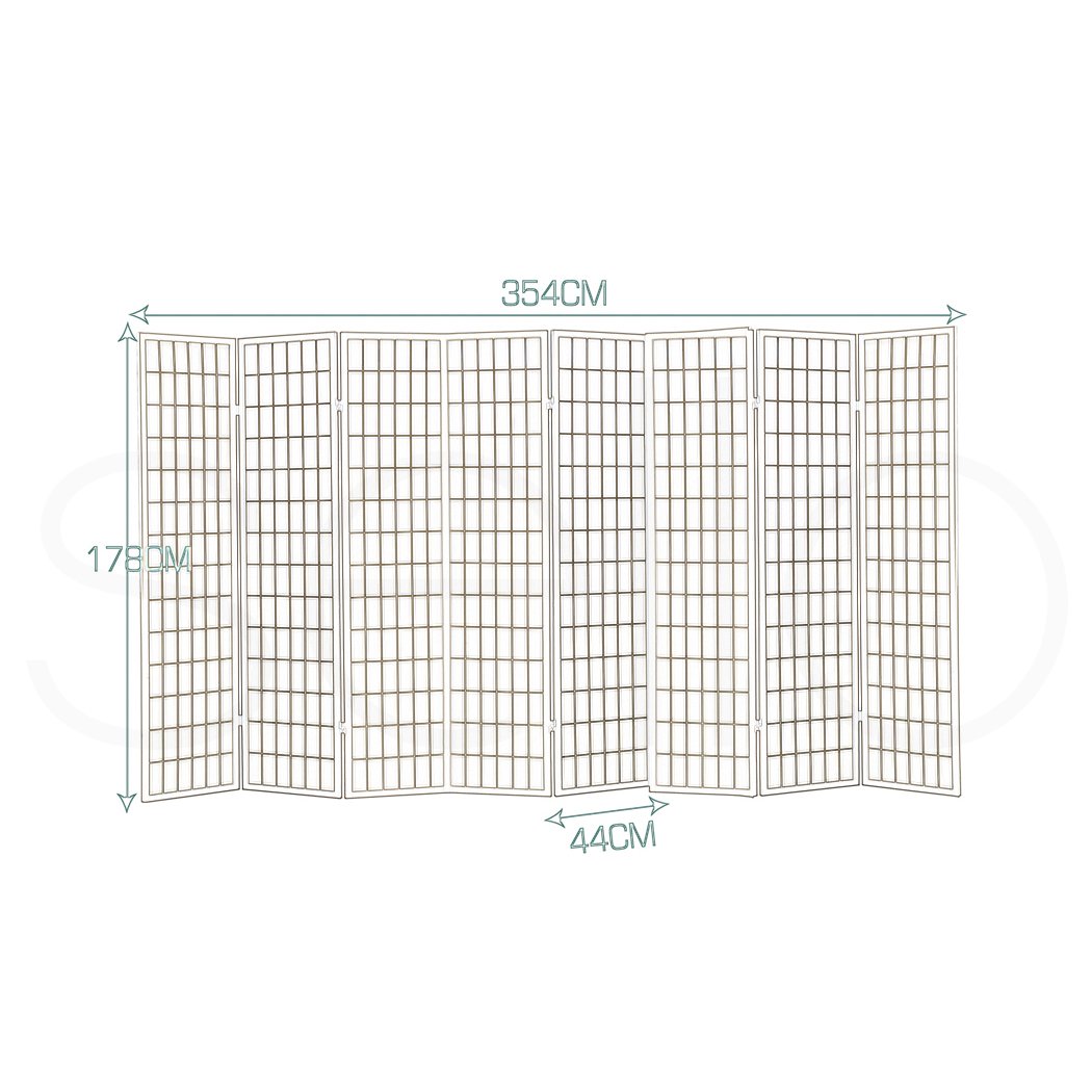 Levede 8 Panel Free Standing Foldable Room Divider Privacy Screen in a stylish setting, showcasing its elegant design and functionality.