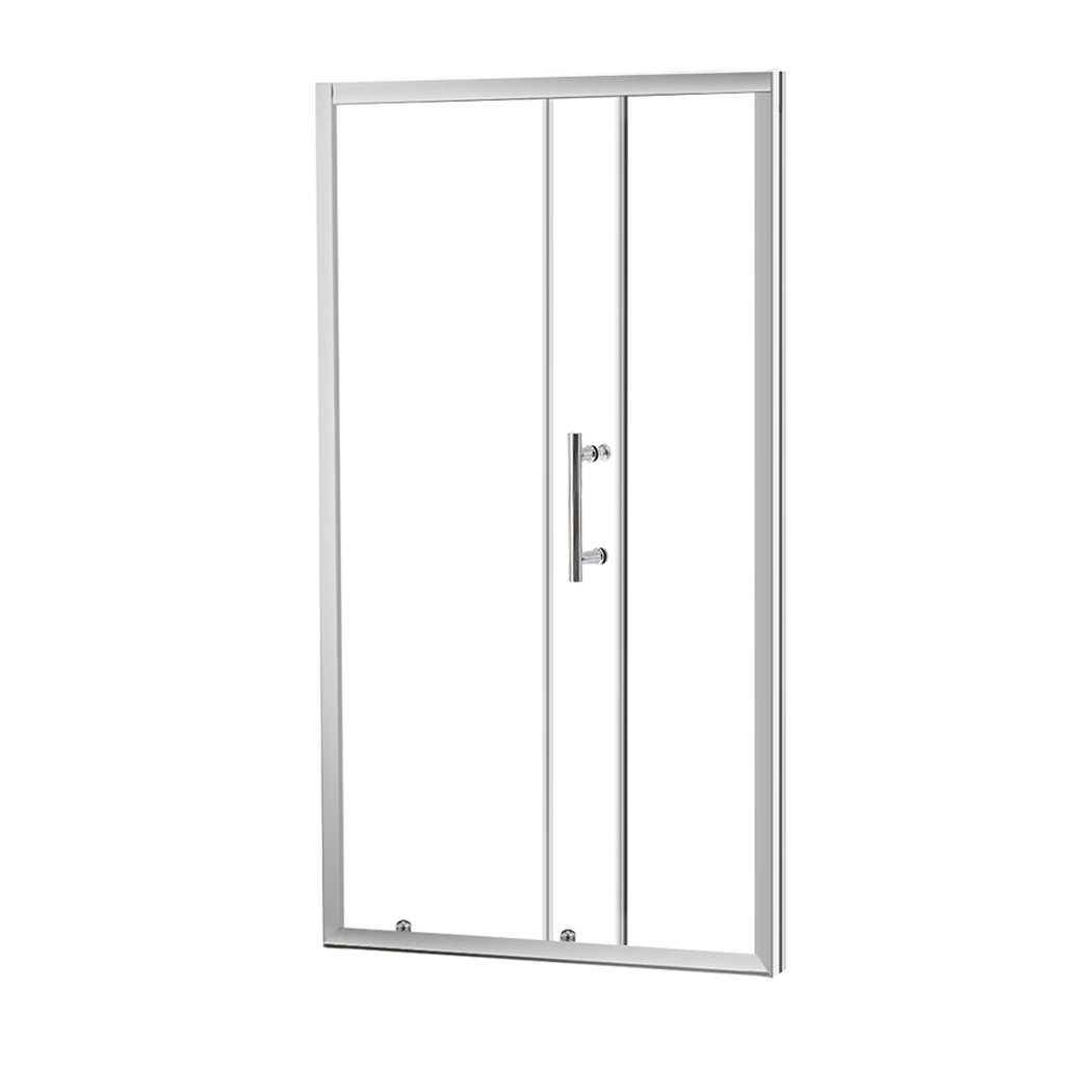 Levede Bath Shower Enclosure Screen with Seal Strip, featuring clear tempered glass and aluminium alloy frame, ideal for modern bathrooms.