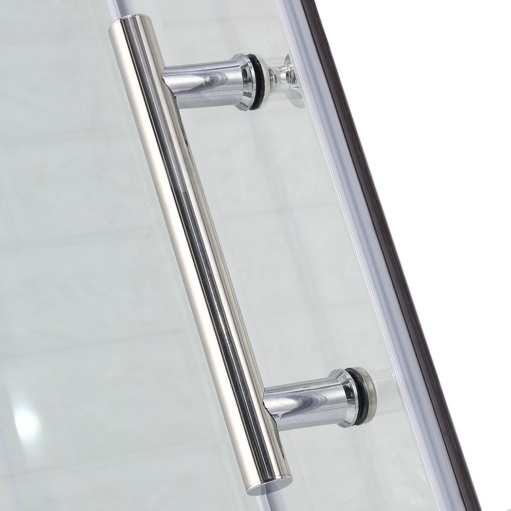 Levede Bath Shower Enclosure Screen with Seal Strip, featuring clear tempered glass and aluminium alloy frame, ideal for modern bathrooms.