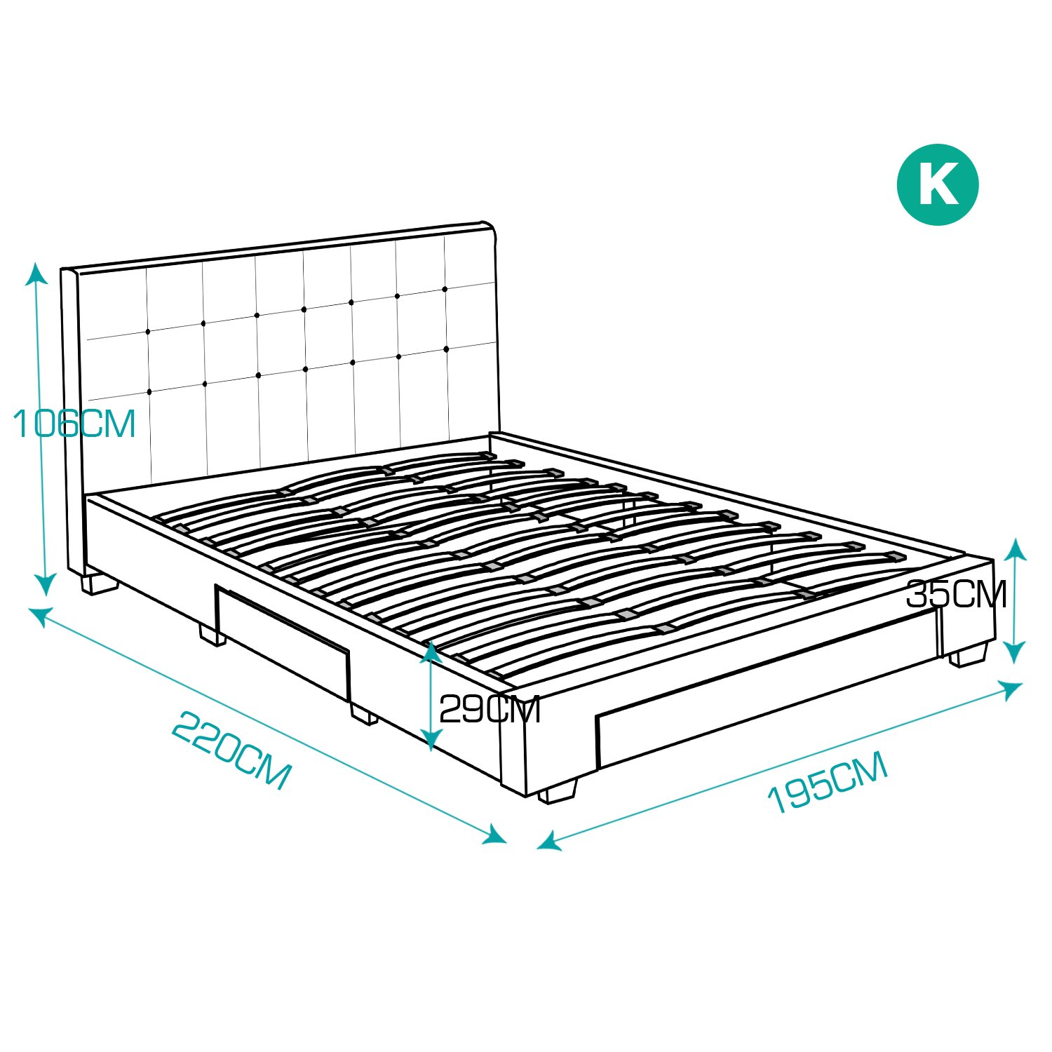 Levede King Fabric Bed Frame in Beige with storage drawers, showcasing elegant upholstery and sturdy design.