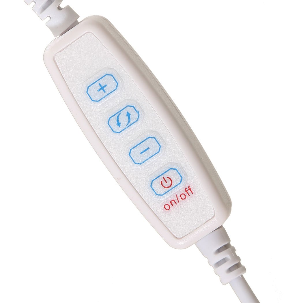 Levede Dressing Table tool set featuring an LED makeup mirror, jewelry organizer, and comfortable PU leather stool in a stylish white finish.