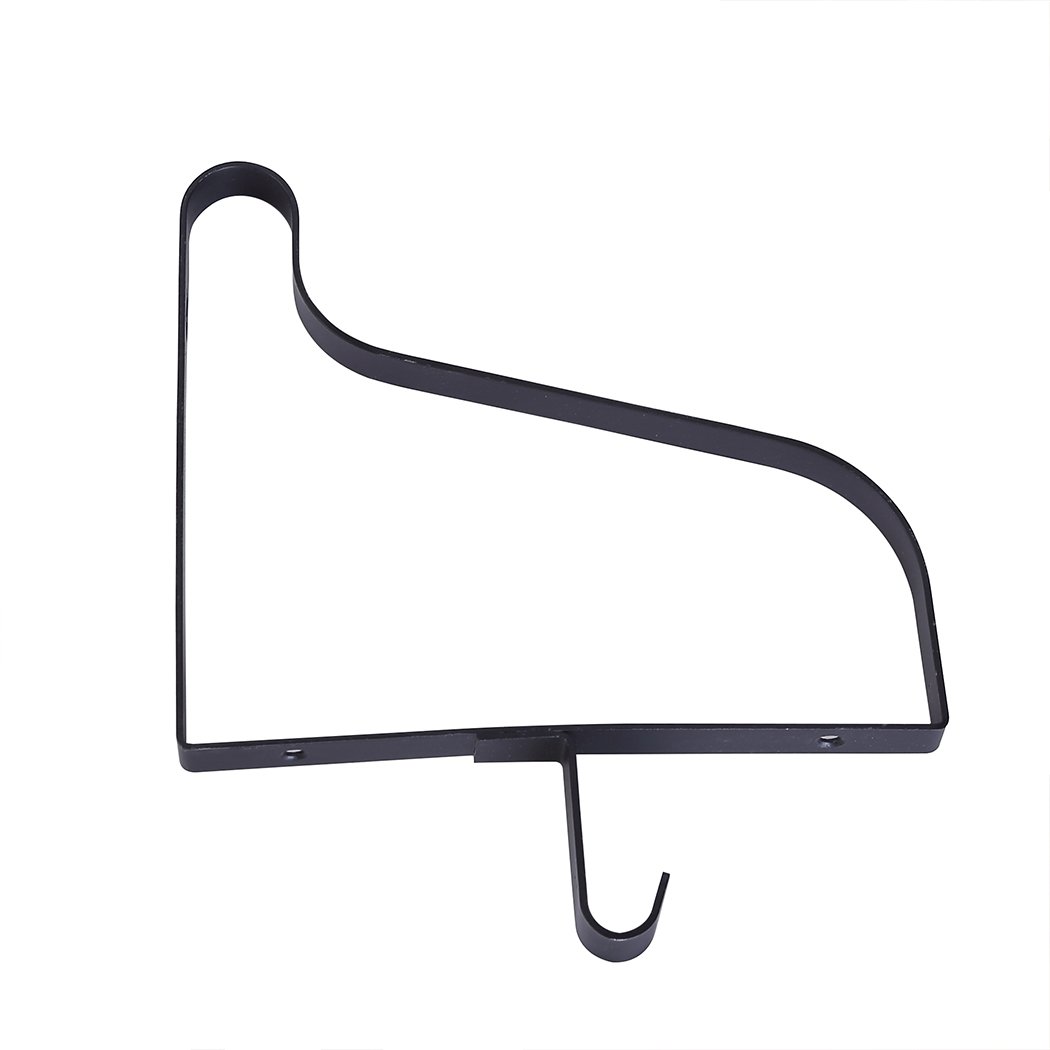 Levede Floating Shelf Brackets showcasing a natural wooden finish with hooks and towel bar, ideal for stylish wall storage.