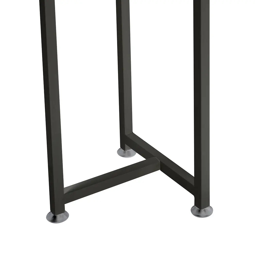 Levede Plant Stand featuring a 5-tier design in black, showcasing various flower pots in an elegant arrangement.