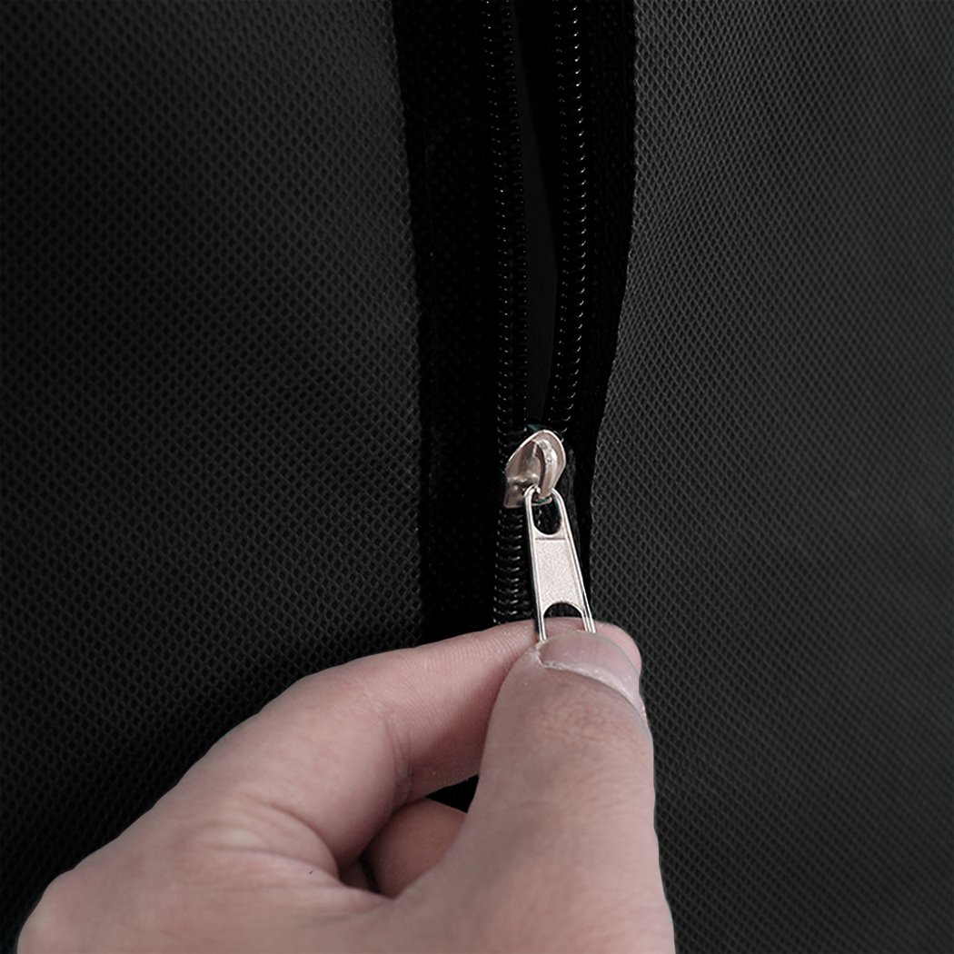 Levede Portable Clothes Closet Wardrobe in black, showcasing its stylish design and spacious compartments for clothing storage.