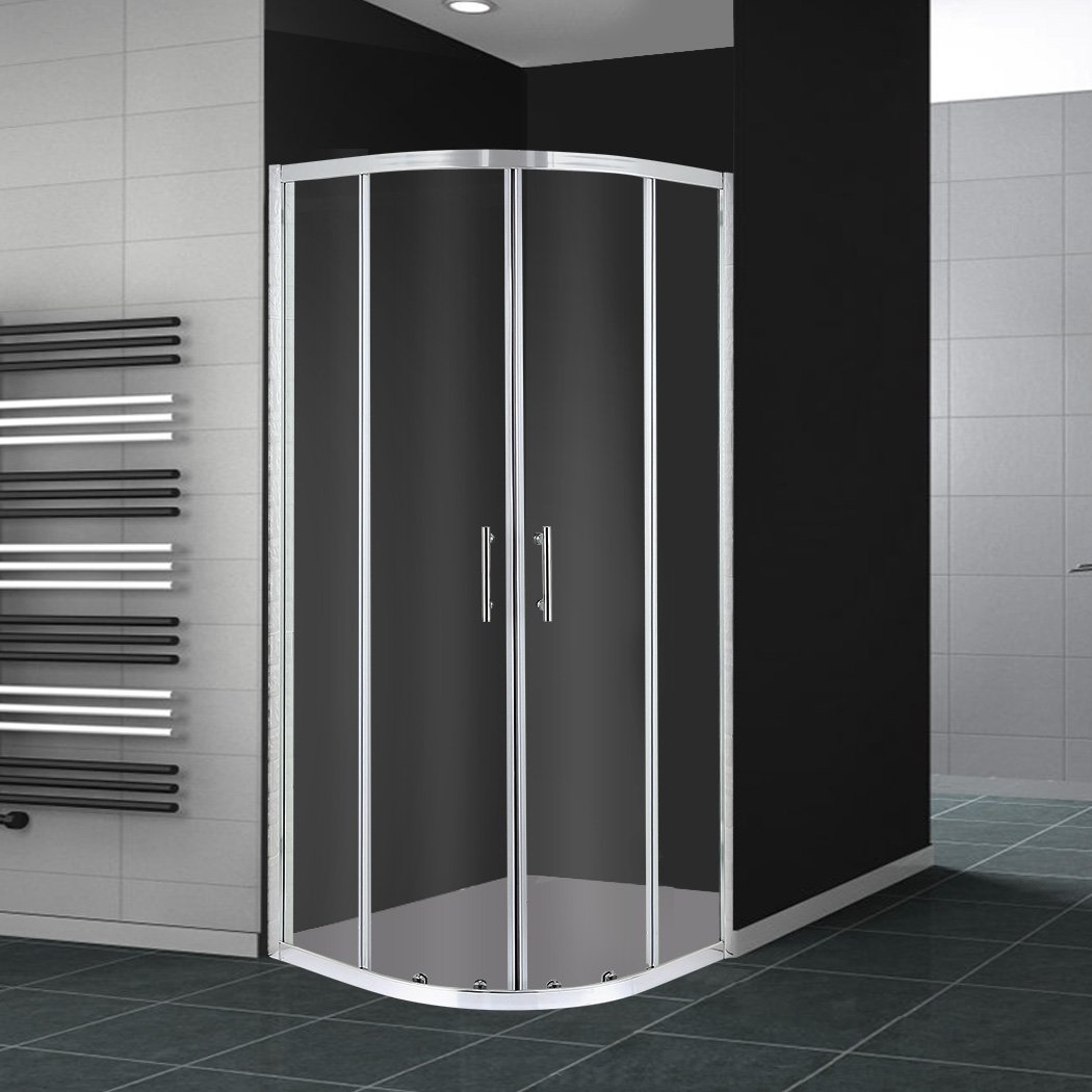 Levede Shower Screen featuring a sleek aluminium frame and clear tempered glass, ideal for modern bathrooms.