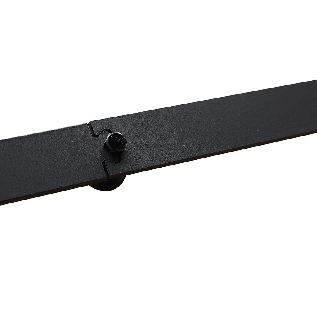 Levede Sliding Barn Door Hardware Track Set, 2.44M, featuring smooth rollers and a matte black finish, ideal for rustic and modern interiors.