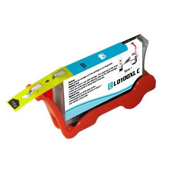 LEXMARK 100XL Cyan Compatible Inkjet Cartridge with vibrant cyan ink for high-quality printing.