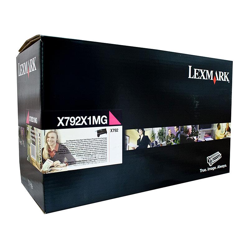 LEXMARK X792X1MG HY Pre Magenta Cartridge with vibrant magenta toner for high-quality printing.