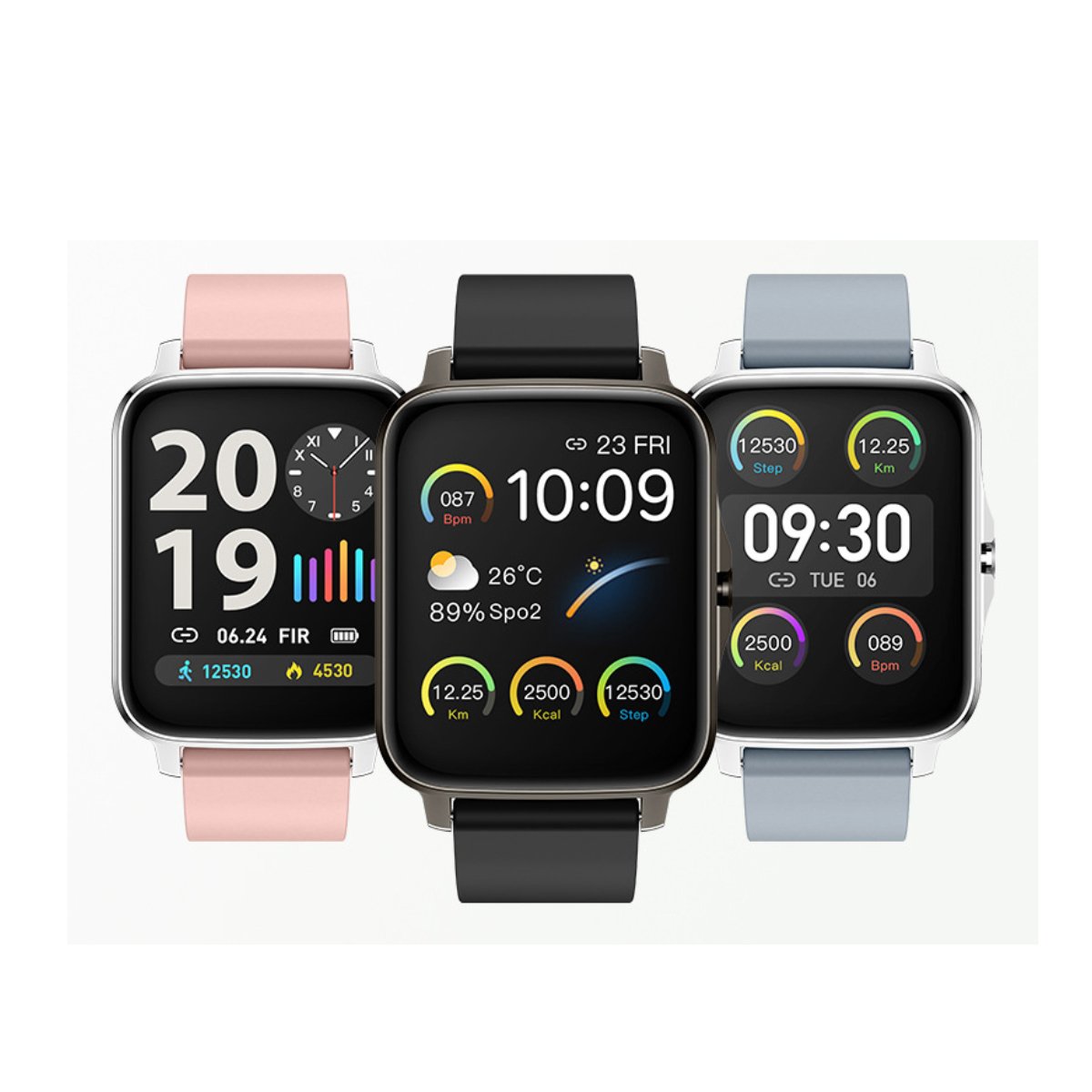 Lifestyle Smart Watch featuring heart health monitor, customizable screen, and fitness tracking capabilities, displayed on a wrist.