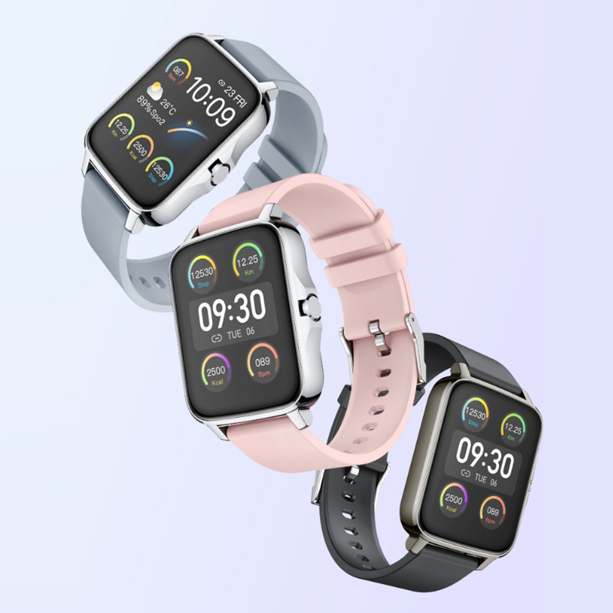 Lifestyle Smart Watch featuring heart health monitor, customizable screen, and fitness tracking capabilities, displayed on a wrist.