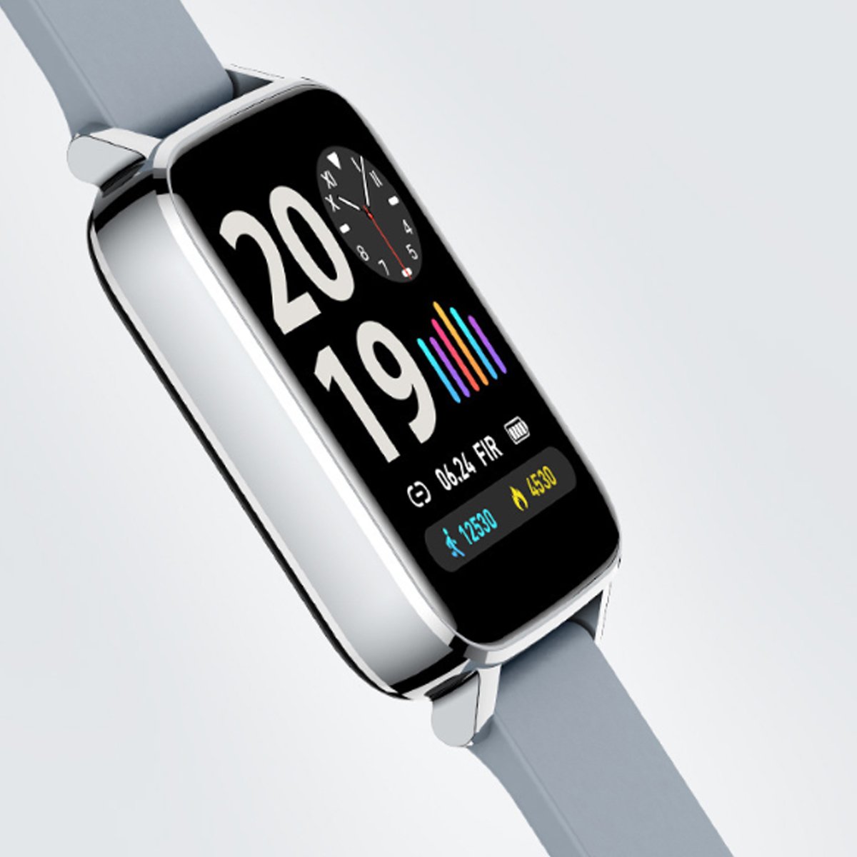 Lifestyle Smart Watch featuring heart health monitor, customizable screen, and fitness tracking capabilities, displayed on a wrist.
