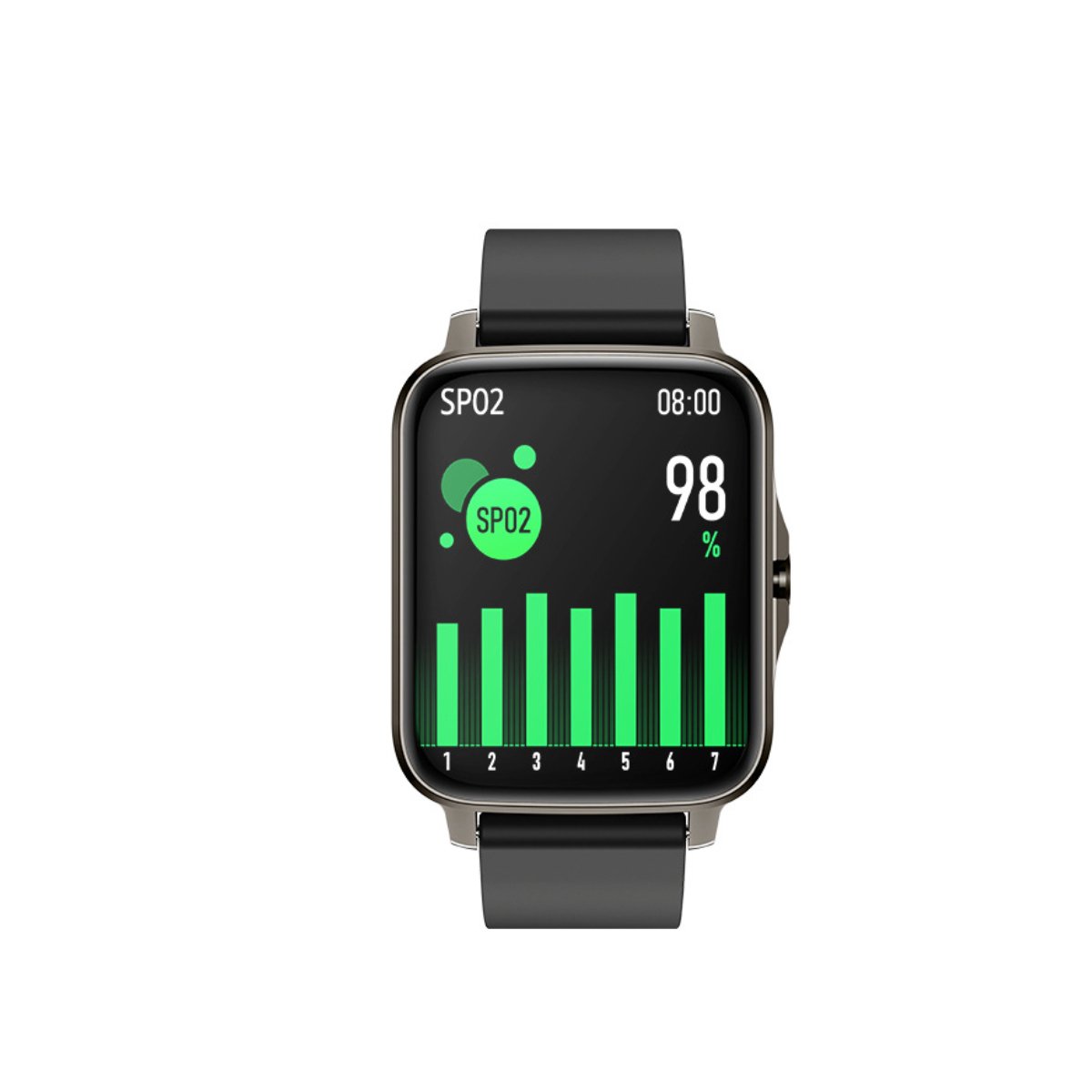 Lifestyle Smart Watch featuring heart health monitor, customizable screen, and fitness tracking capabilities, displayed on a wrist.
