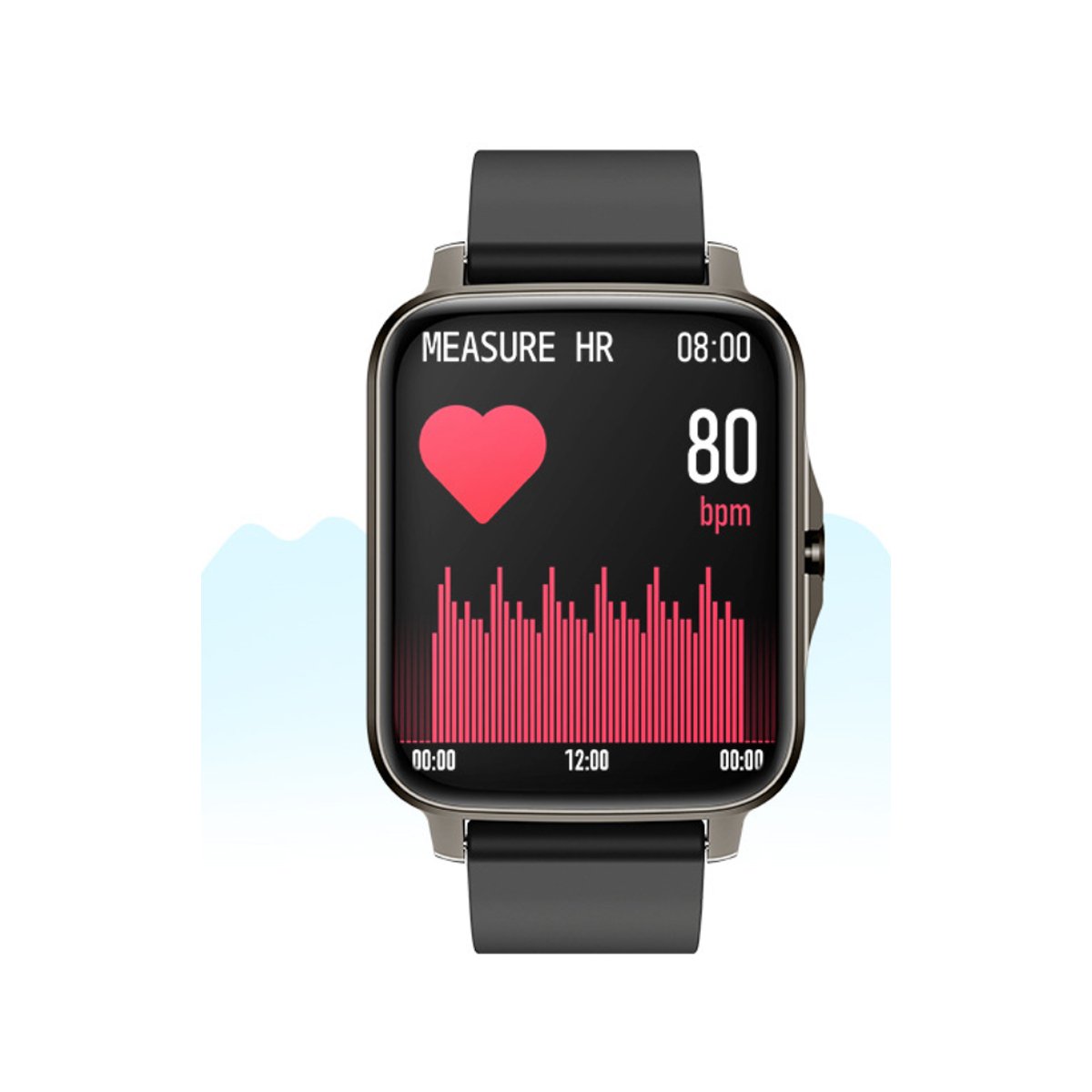 Lifestyle Smart Watch featuring heart health monitor, customizable screen, and fitness tracking capabilities, displayed on a wrist.