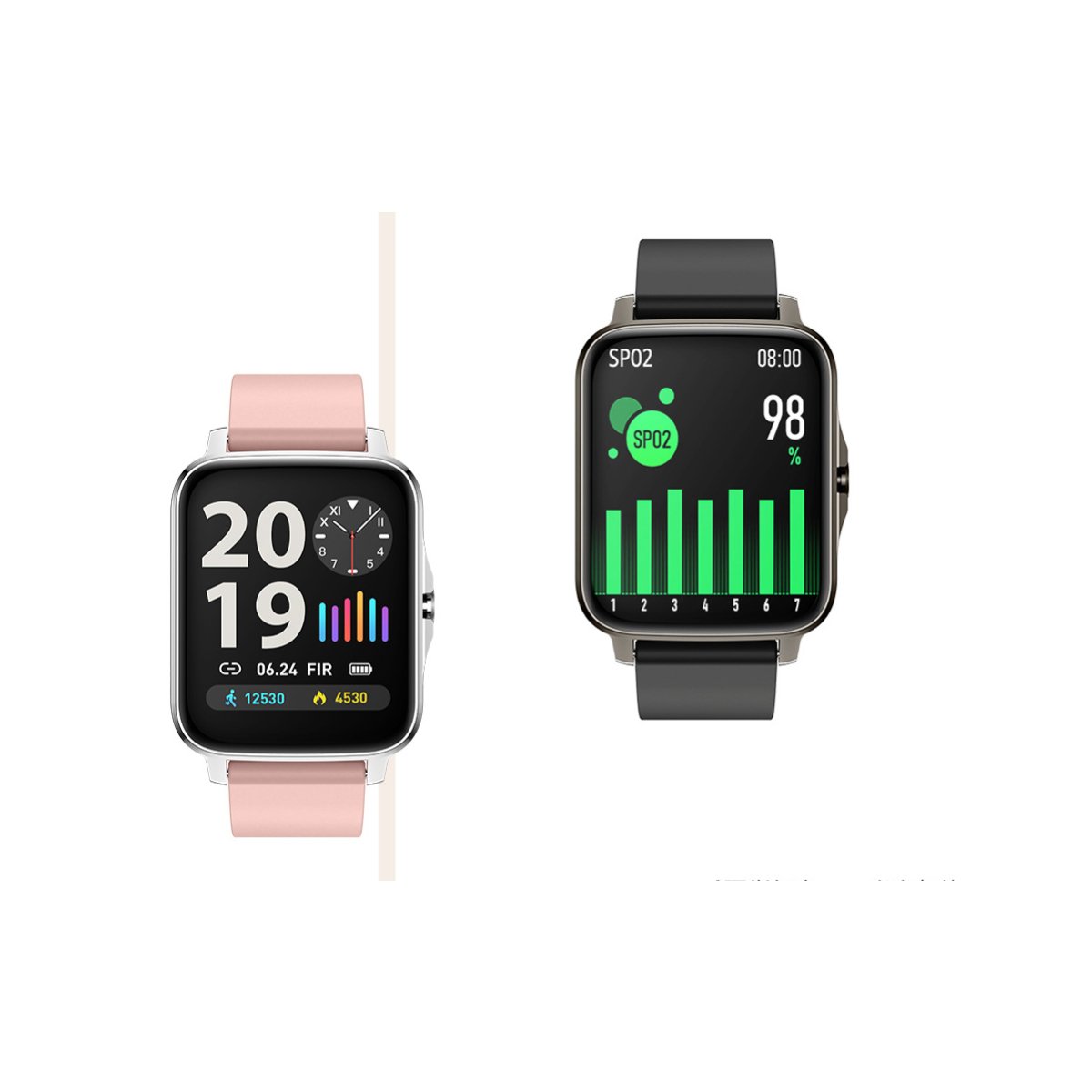 Lifestyle Smart Watch featuring heart health monitor, customizable screen, and fitness tracking capabilities, displayed on a wrist.