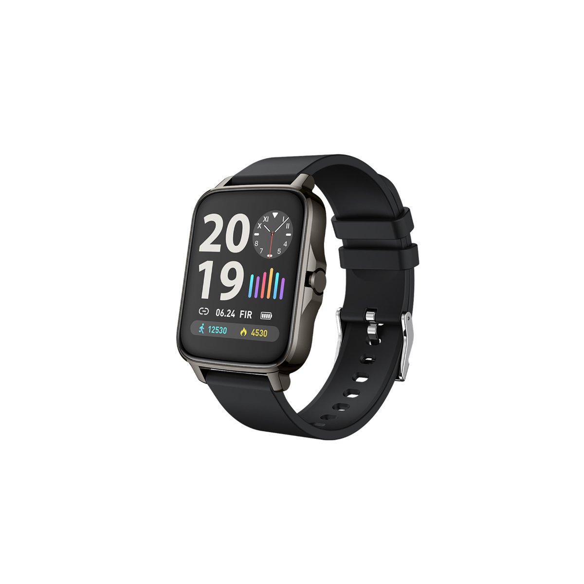Lifestyle Smart Watch featuring heart health monitor, customizable screen, and fitness tracking capabilities, displayed on a wrist.