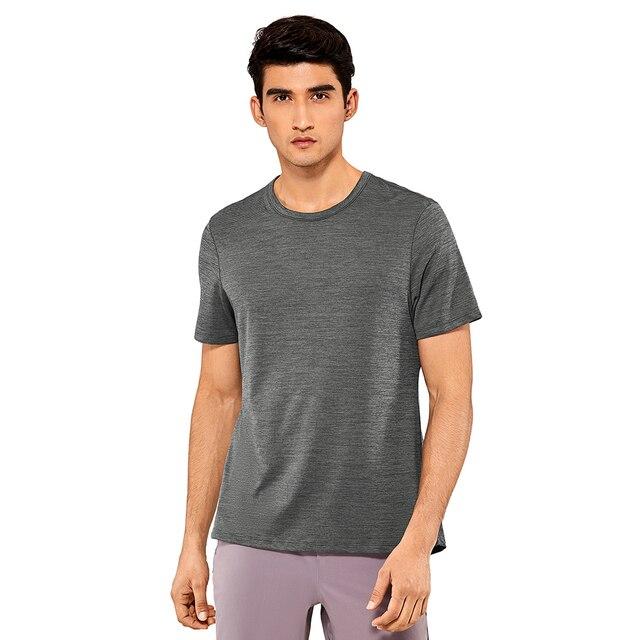 Lightweight Pima cotton workout shirt for men, showcasing its quick-dry fabric and comfortable fit, ideal for athletic activities.
