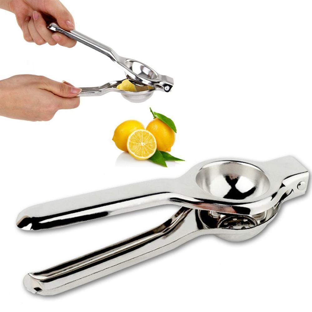 Limona Jumbo Lemon Press made of stainless steel, featuring long handles for easy juicing of lemons and limes.