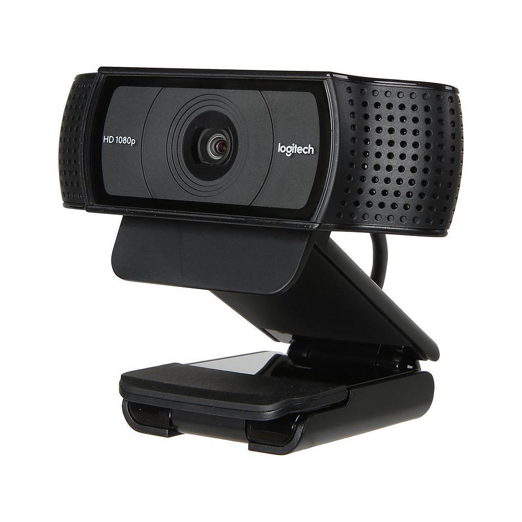 Logitech C920e HD Pro Webcam showcasing its sleek design and lens, perfect for video calls.