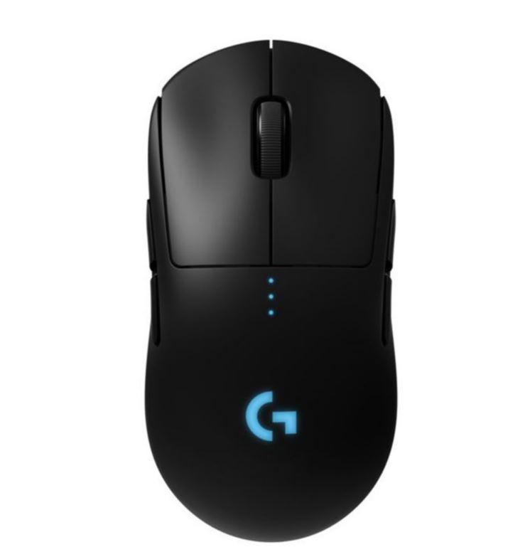 LOGITECH G Pro Wireless Gaming Mouse with HERO 16K sensor, showcasing its sleek design and lightweight build.