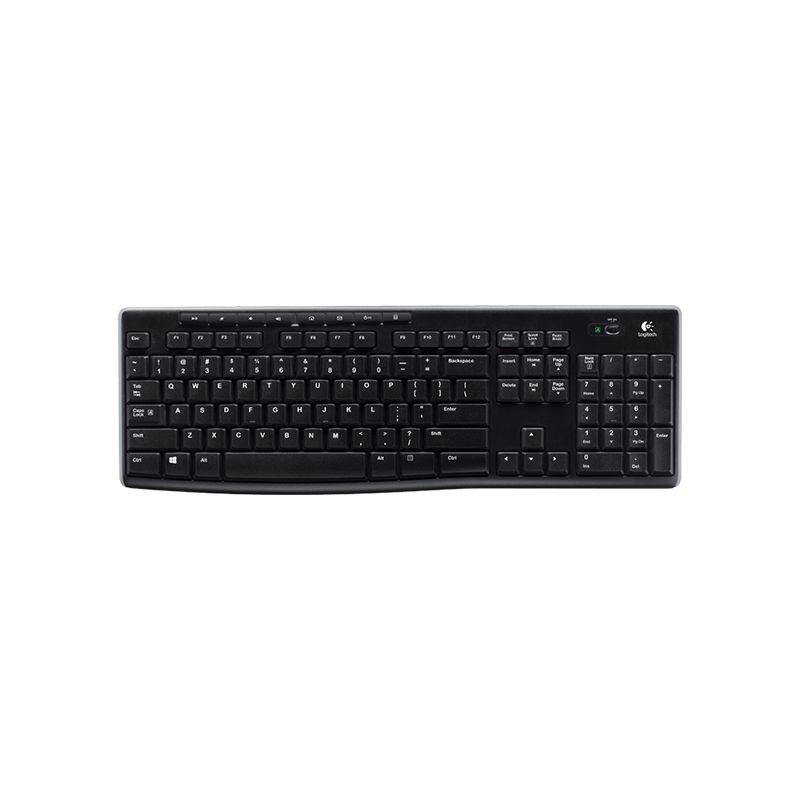 LOGITECH K270 Keyboard showcasing its sleek design and wireless functionality.