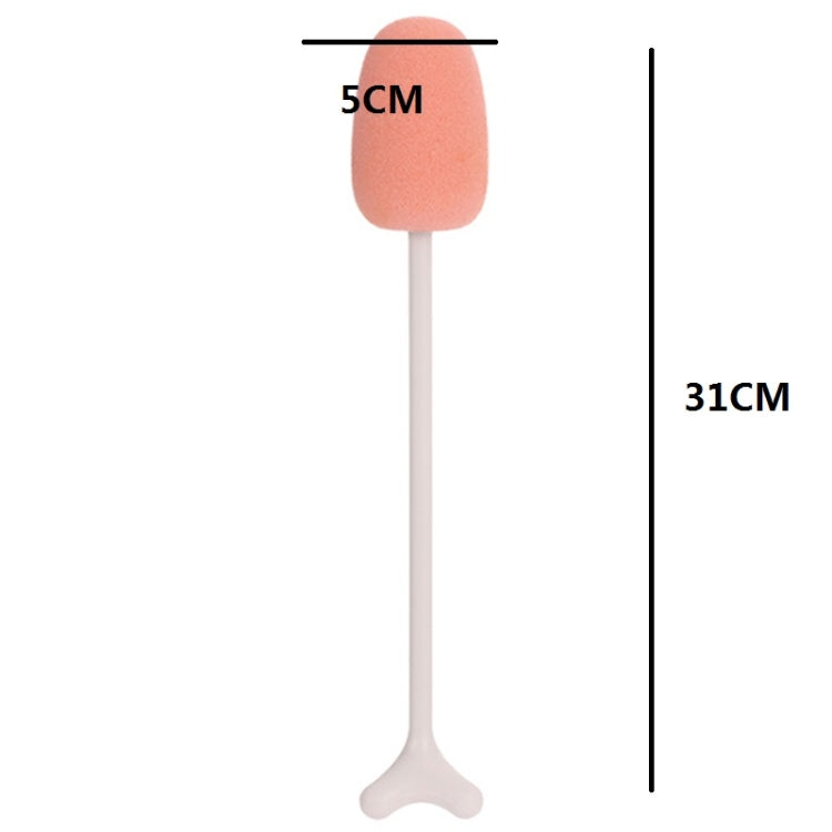 Long Handle Vertical Cup Brush for cleaning baby bottles, featuring a durable sponge head and a stable triangle bracket.