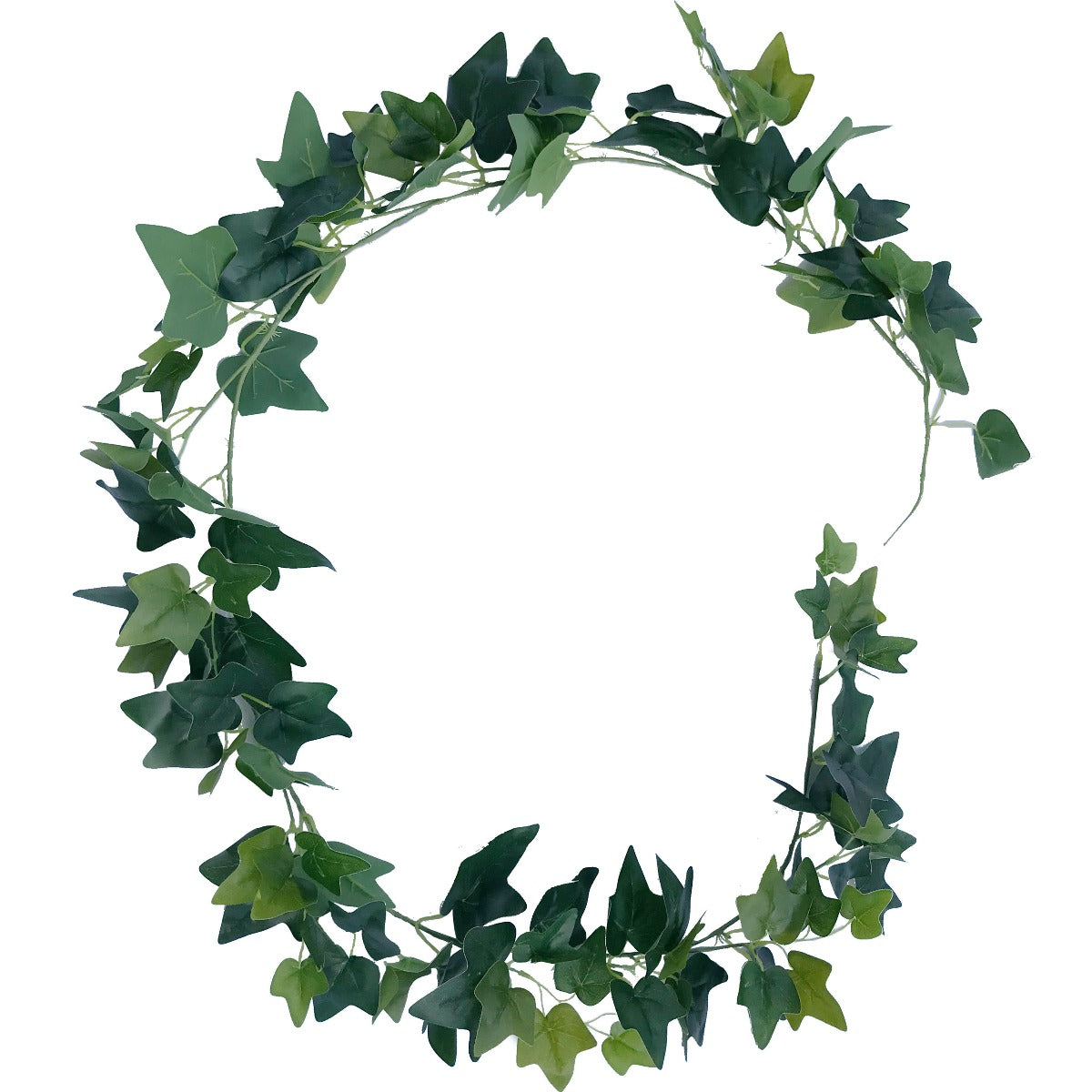Long Two-tone Ivy Garland measuring 190cm, featuring lush artificial mixed green ivy leaves, perfect for home decor and floral arrangements.