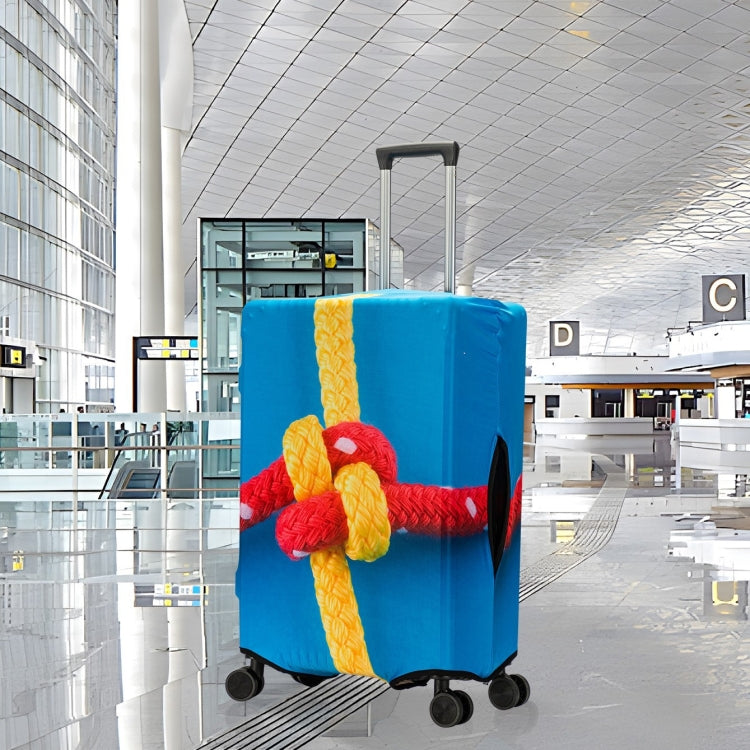 Luggage Protective Cover in vibrant colors, showcasing its stretch fabric and hook and loop fastener design, ideal for travel protection.
