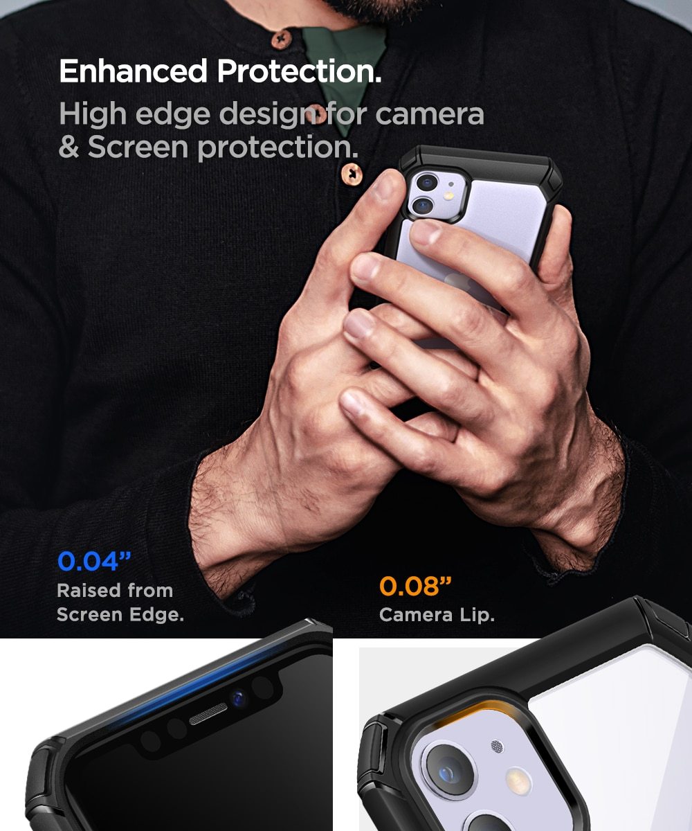 Luxury transparent TPU phone case for iPhone 11, showcasing its sleek design and shockproof features.