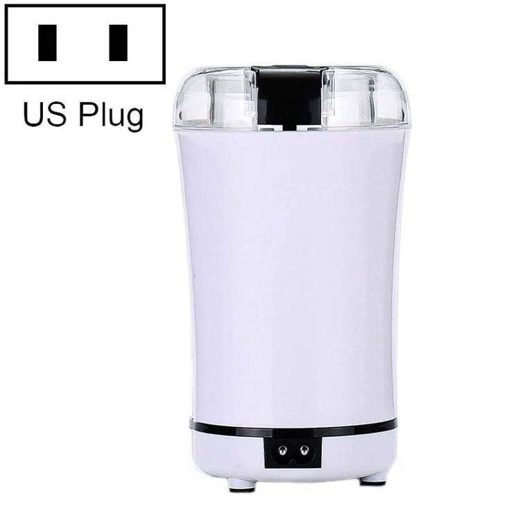 M150A Stainless Steel Electric Coffee Grinder with transparent cover and ABS shell, designed for grinding coffee beans and other solid foods.