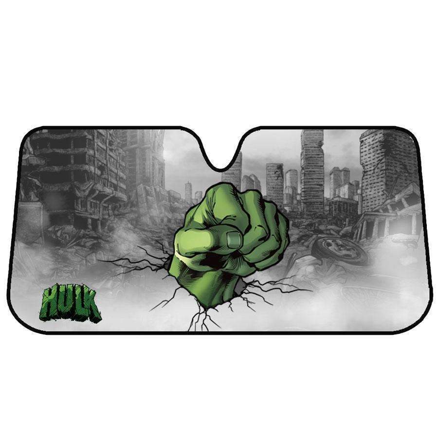 Marvel Avengers Hulk Sun Shade, 150cm x 70cm, featuring vibrant Hulk design for car protection.