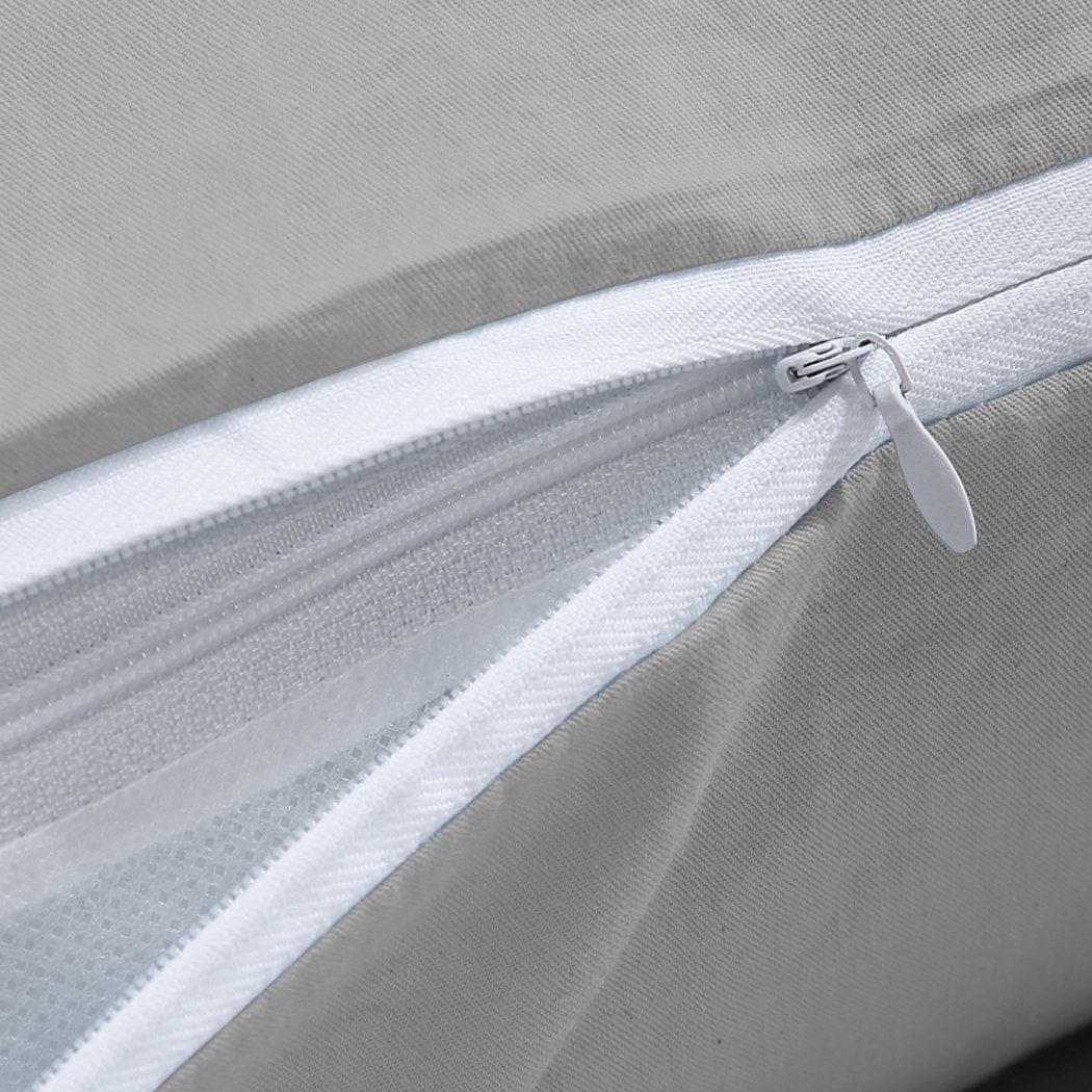 DreamZ U-Shape Maternity Pillow in grey, designed for pregnancy support and nursing, featuring a soft cotton cover and adjustable filling.