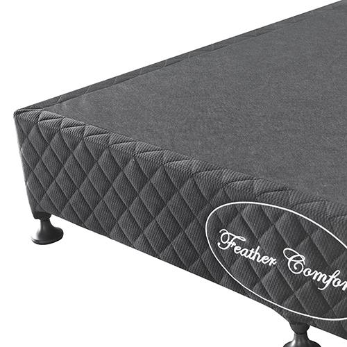 King Size Mattress Base Ensemble in Black with solid wooden slats and removable fabric cover, showcasing a modern design with castors.