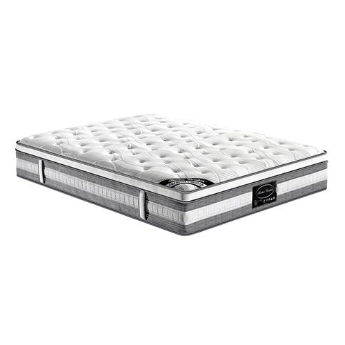 King Size Euro Top Pocket Spring Mattress with luxurious knitted fabric and plush foam layers, showcasing its elegant design and comfort features.